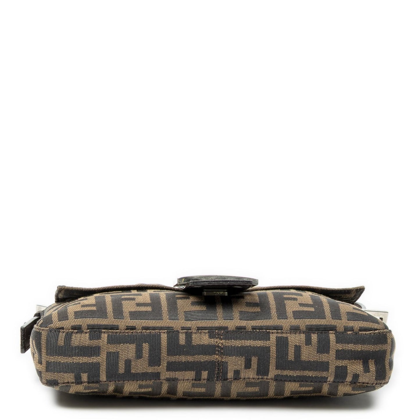 Fendi Baguette Brown Black Zucca Canvas Shoulder Bag — view 6
