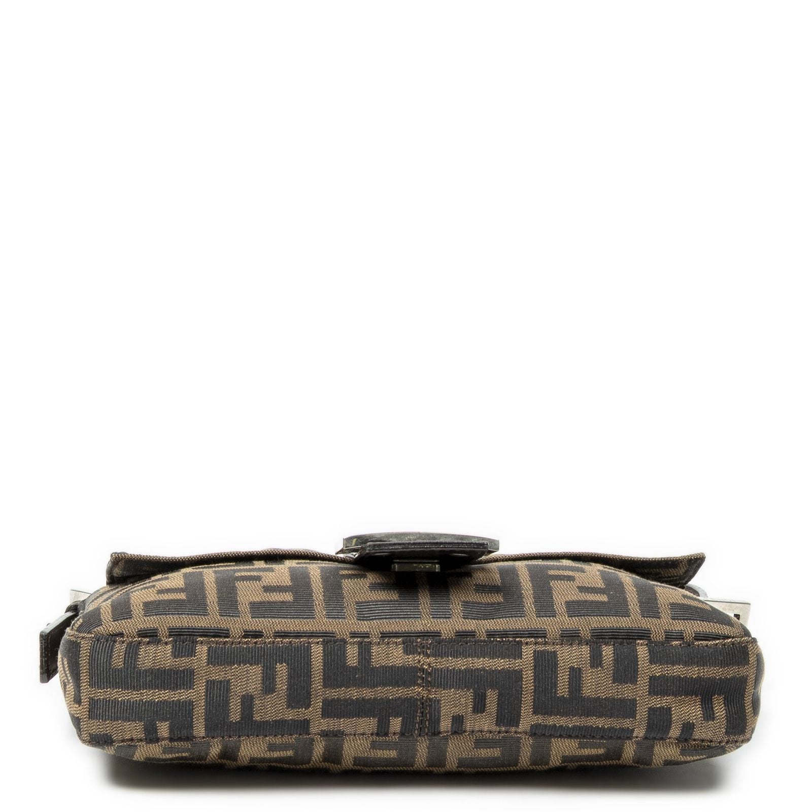 Fendi Baguette Brown Black Zucca Canvas Shoulder Bag — view 6