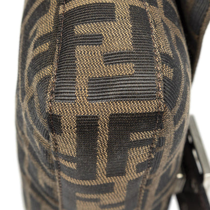 Fendi Baguette Brown Black Zucca Canvas Shoulder Bag — view 8