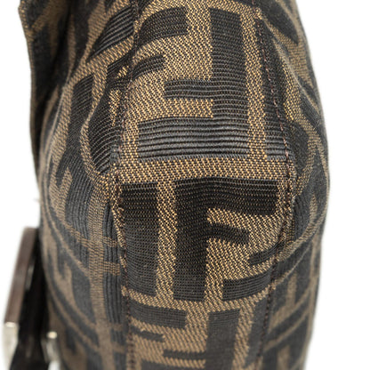 Fendi Baguette Brown Black Zucca Canvas Shoulder Bag — view 7