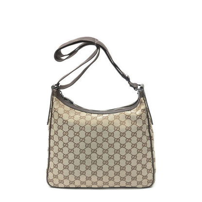 Gucci Front Buckle Messenger Bag Beige Brown GG Canvas — view 5