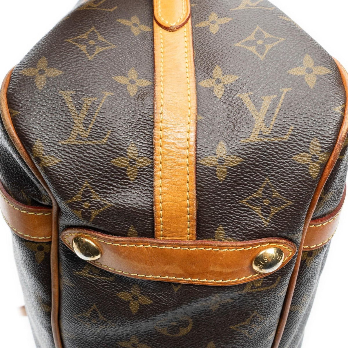 Louis Vuitton Streza Brown Monogram Canvas Shoulder Bag — view 8