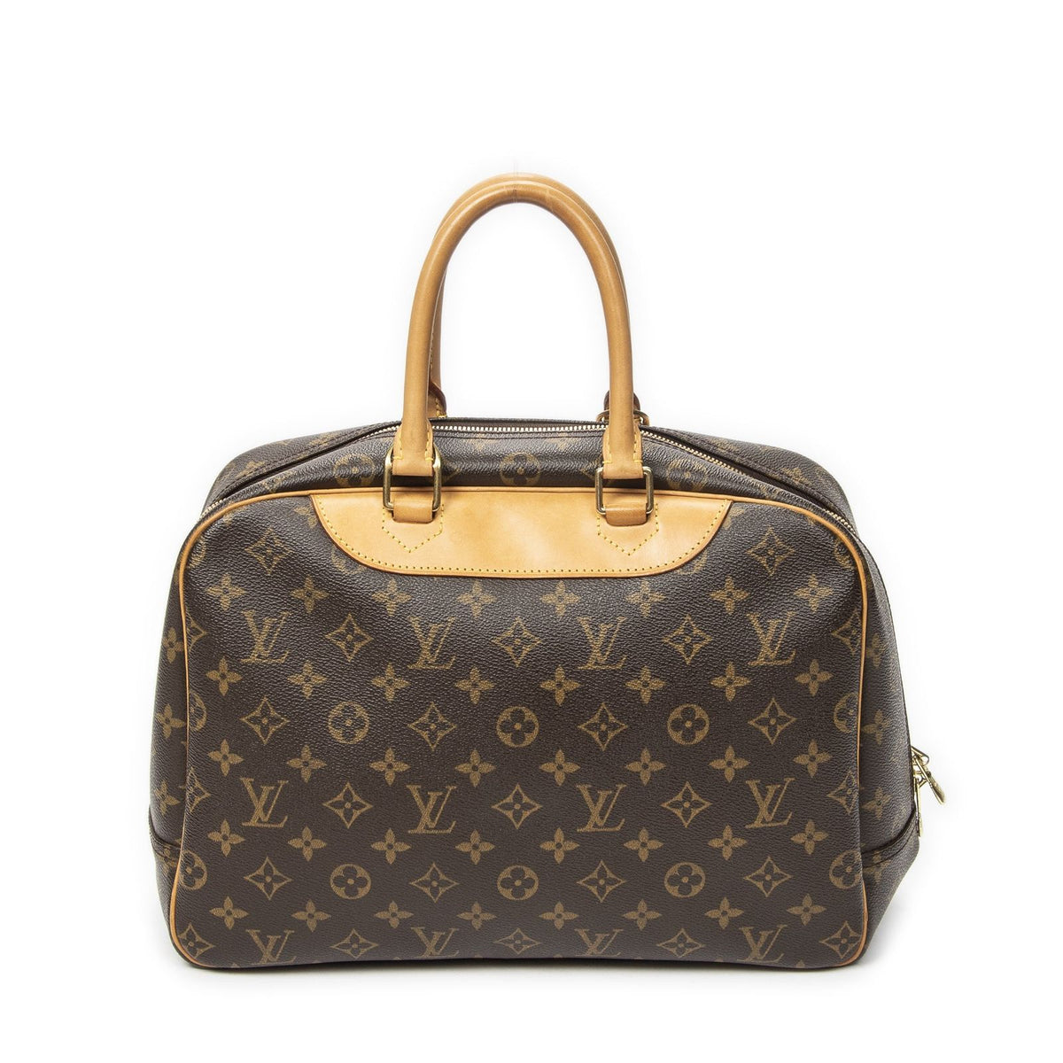 Louis Vuitton Deauville Brown Monogram Canvas Handbag — view 5