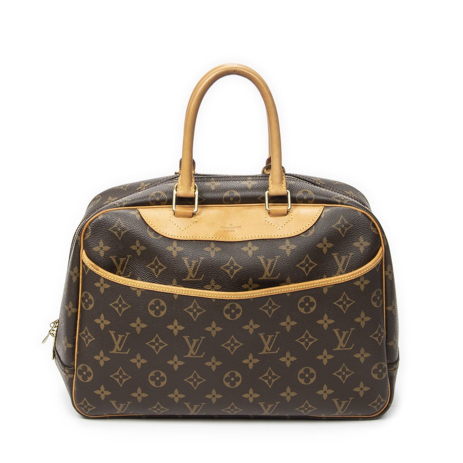 Louis Vuitton Deauville Brown Monogram Canvas Handbag