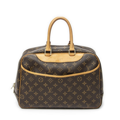 Louis Vuitton Deauville Brown Monogram Canvas Handbag