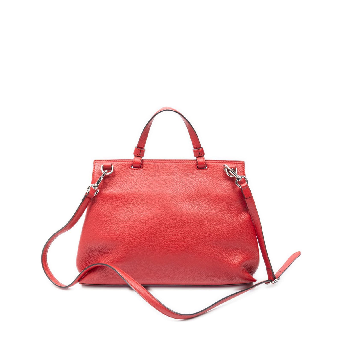 Gucci Medium Floral Bamboo Top Handle Red Gray Leather Handbag — view 5