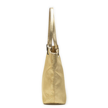 Gucci Small Bucket Tote Gold GG Canvas — view 3