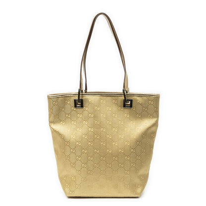 Gucci Small Bucket Tote Gold GG Canvas