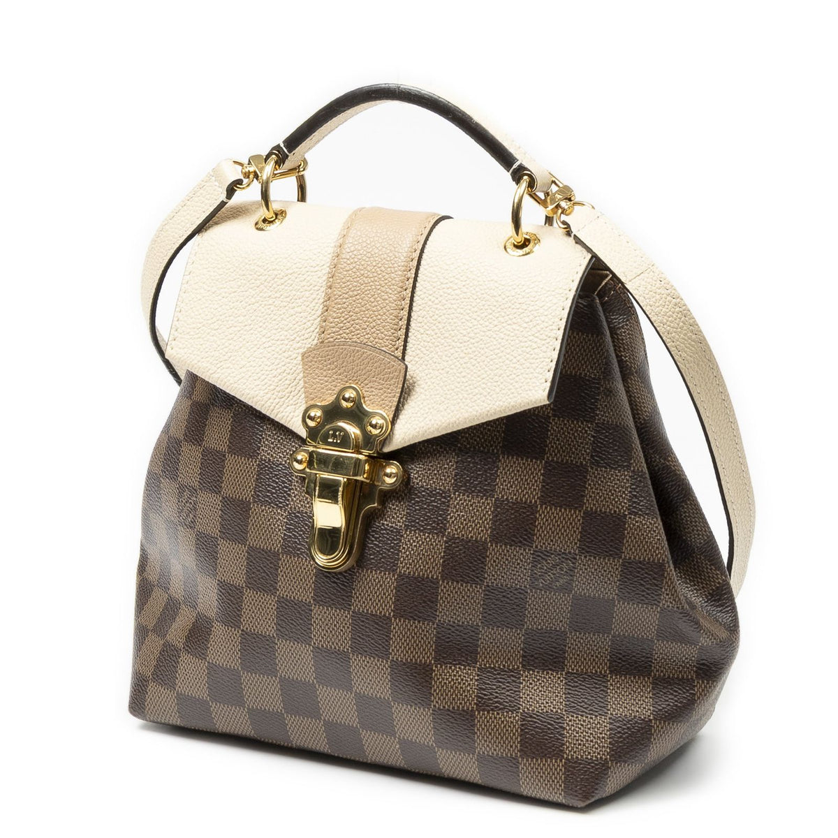Louis Vuitton Clapton Backpack Brown Ivory Beige Damier Ebene — view 2