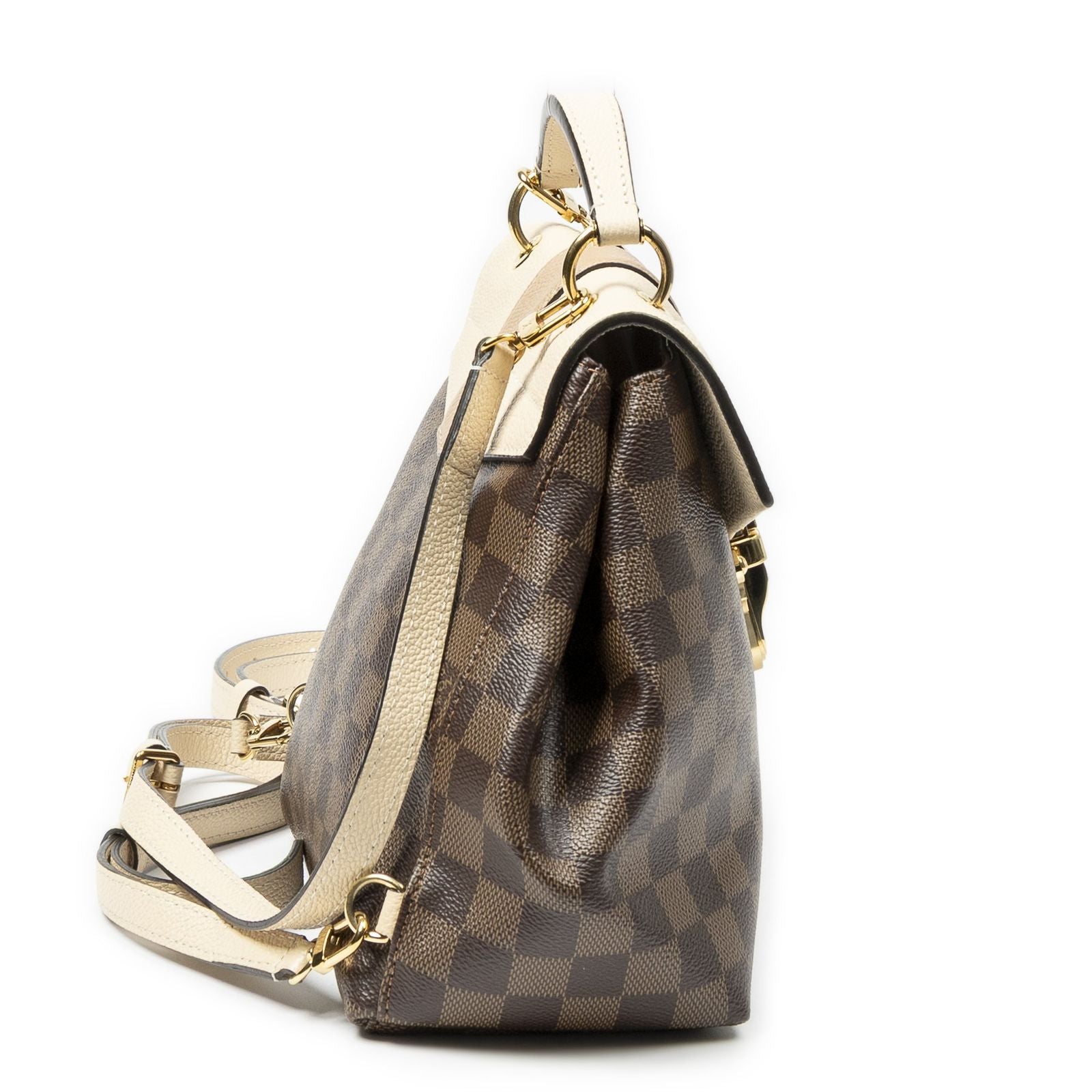 Louis Vuitton Clapton Backpack Brown Ivory Beige Damier Ebene — view 4