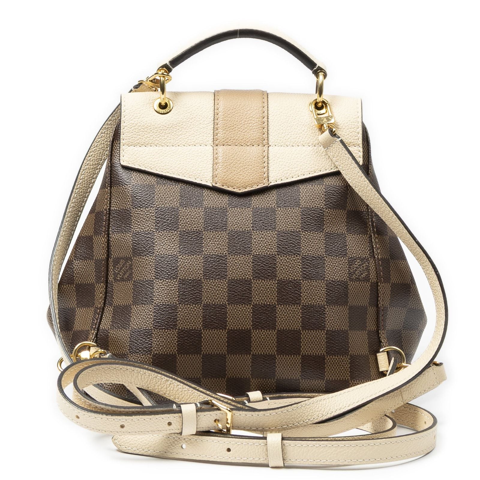 Louis Vuitton Clapton Backpack Brown Ivory Beige Damier Ebene — view 5