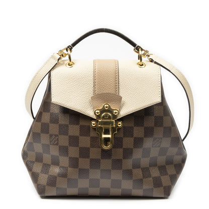 Louis Vuitton Clapton Backpack Brown Ivory Beige Damier Ebene