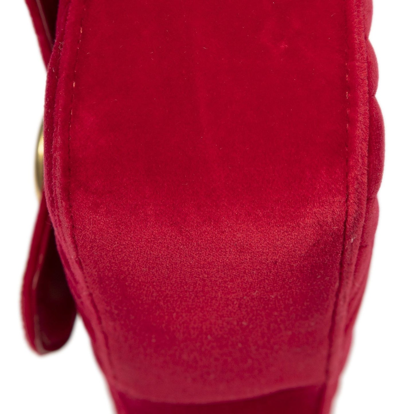 Gucci Small GG Marmont Chain Crossbody Red Matelasse Velvet — view 7
