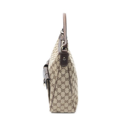 Gucci Medium Abbey Pocket Hobo Beige Brown GG Canvas — view 3