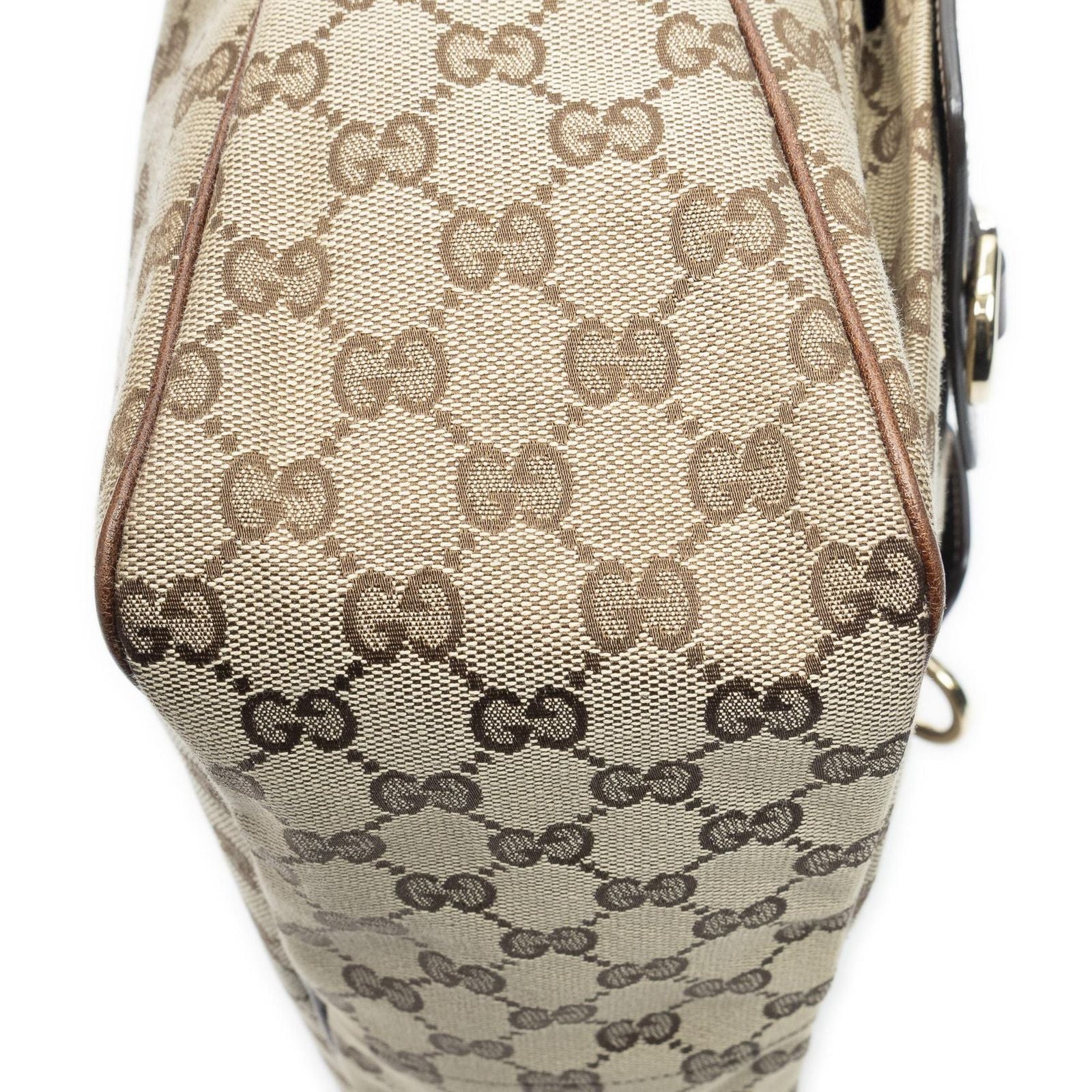 Gucci Medium Abbey Pocket Hobo Beige Brown GG Canvas — view 8