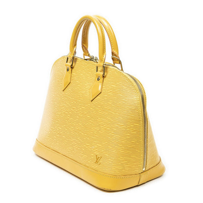 Louis Vuitton Alma Yellow Epi Handbag — view 2