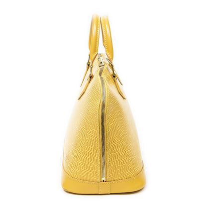 Louis Vuitton Alma Yellow Epi Handbag — view 3