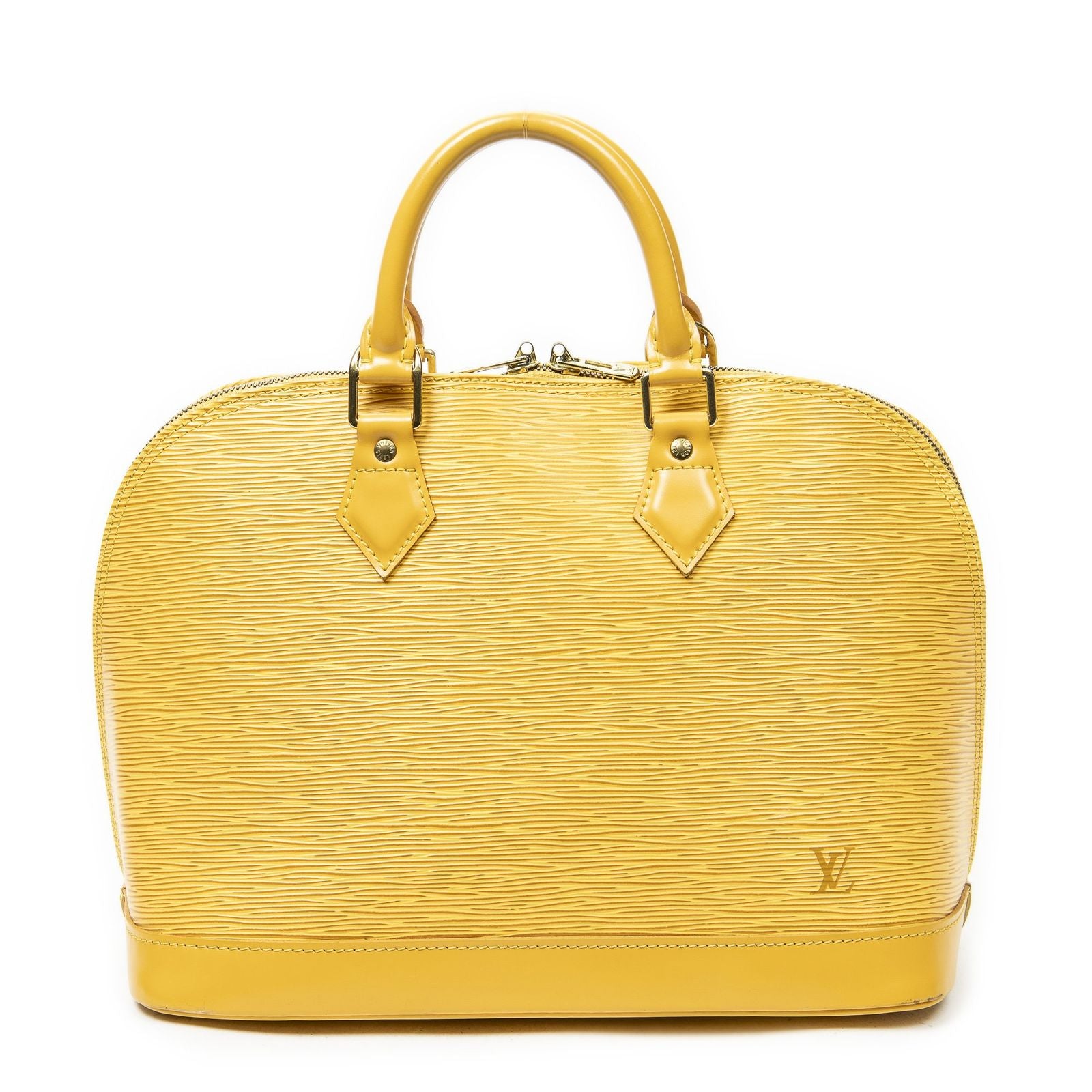 Louis Vuitton Alma Yellow Epi Handbag