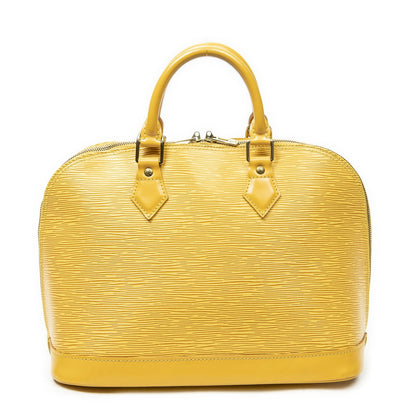 Louis Vuitton Alma Yellow Epi Handbag — view 5