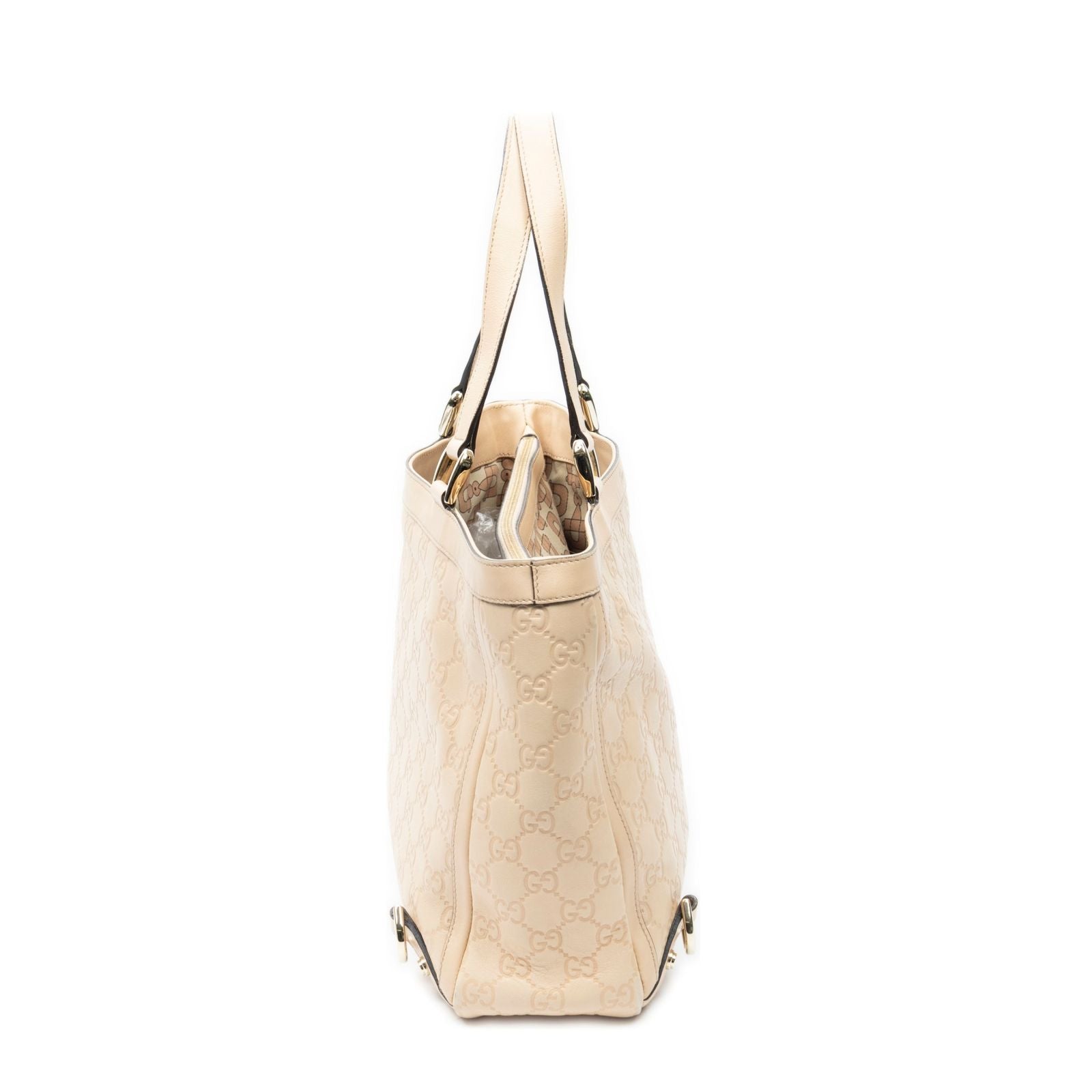 Gucci Medium Abbey D Ring Tote Light Beige Guccissima — view 4