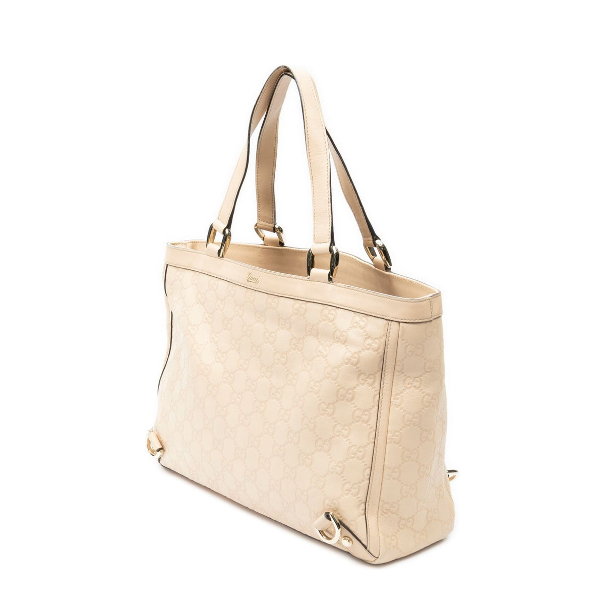 Gucci Medium Abbey D Ring Tote Light Beige Guccissima — view 2