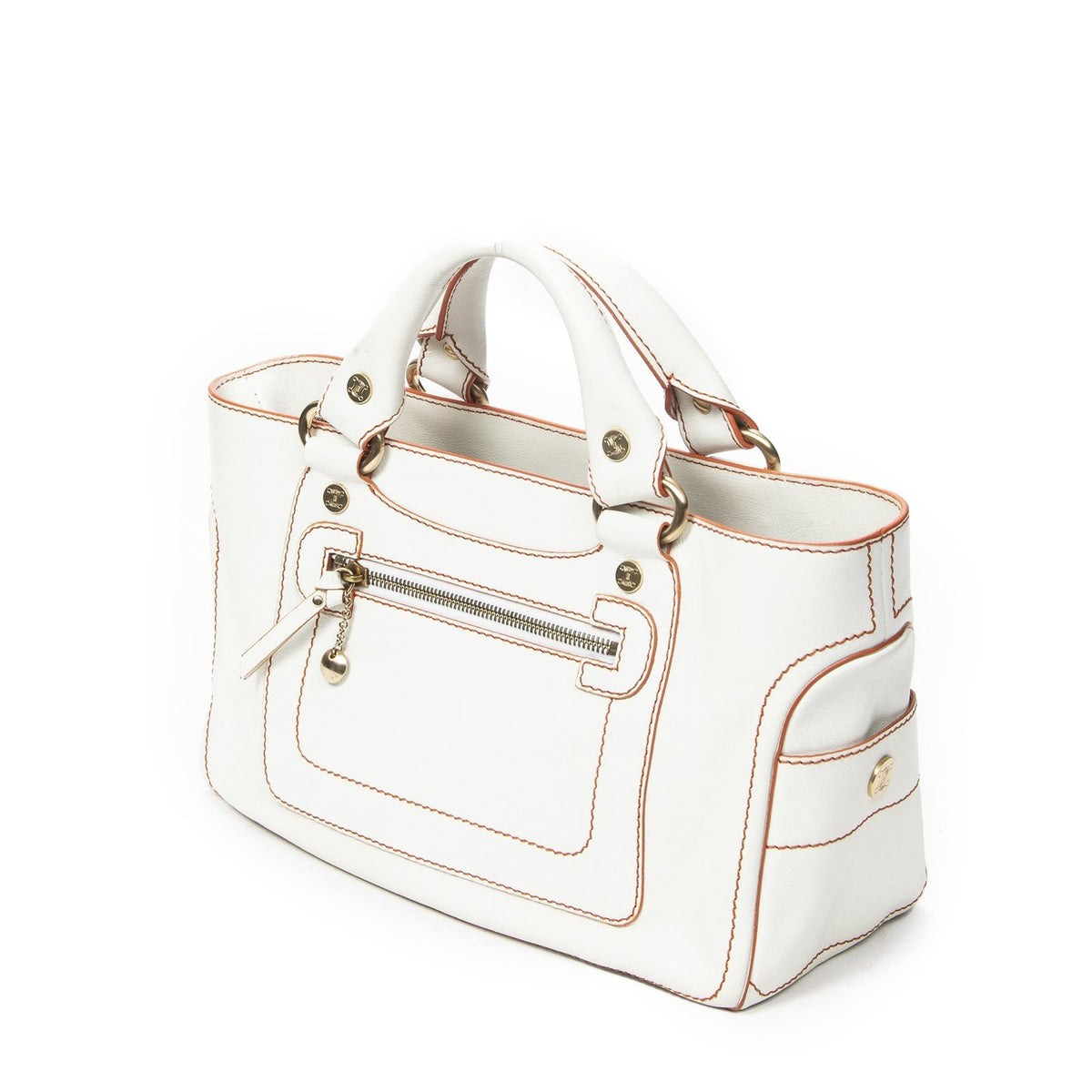 Celine Boogie Bag Ivory Calfskin Leather — view 2