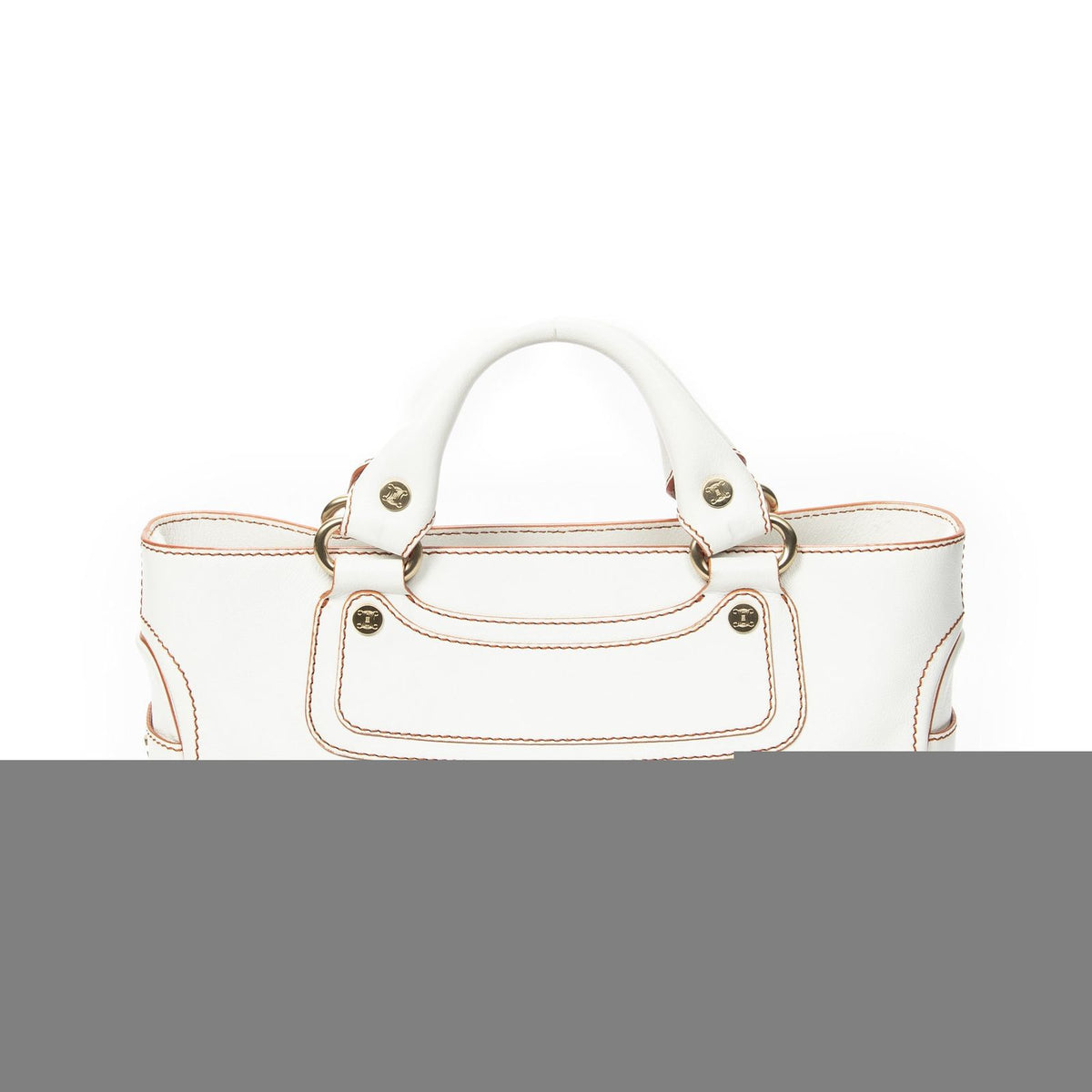 Celine Boogie Bag Ivory Calfskin Leather — view 5