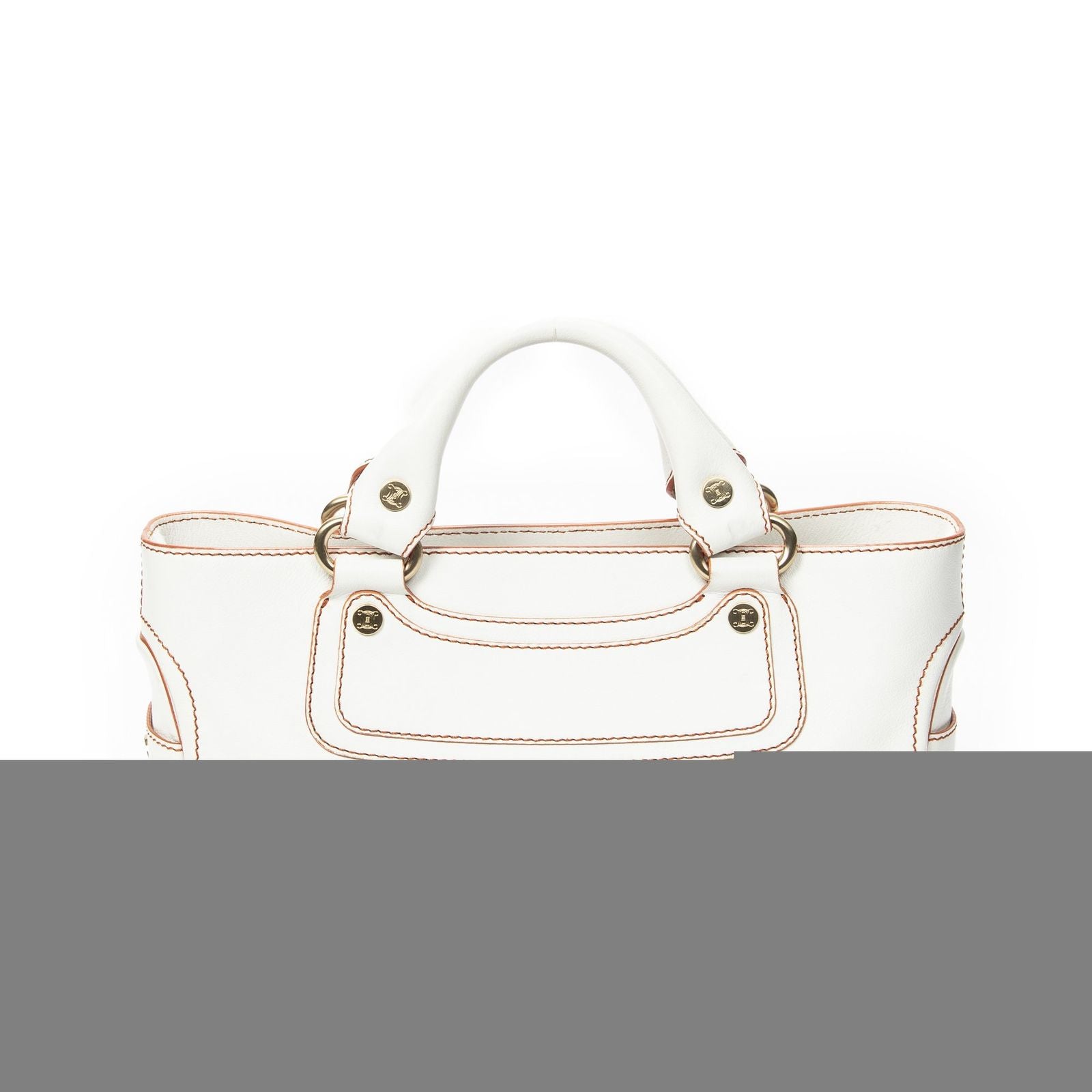 Celine Boogie Bag Ivory Calfskin Leather — view 5