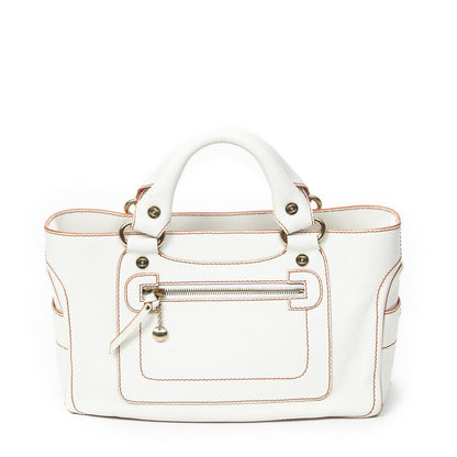 Celine Boogie Bag Ivory Calfskin Leather