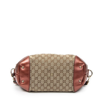 Gucci Heartbit Satchel Beige GG Canvas — view 6