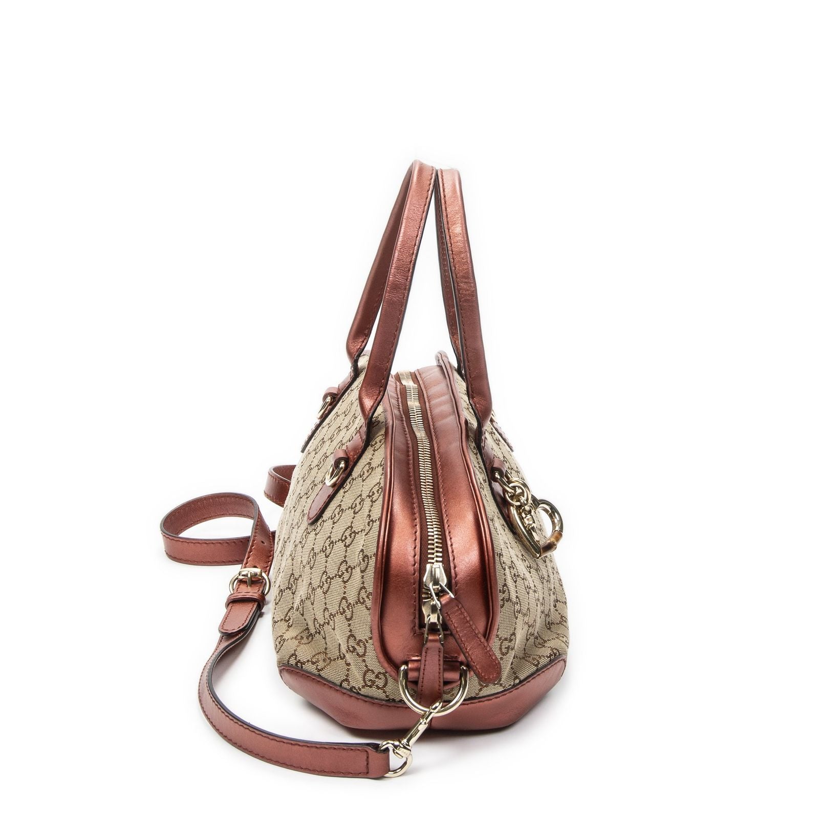 Gucci Heartbit Satchel Beige GG Canvas — view 4