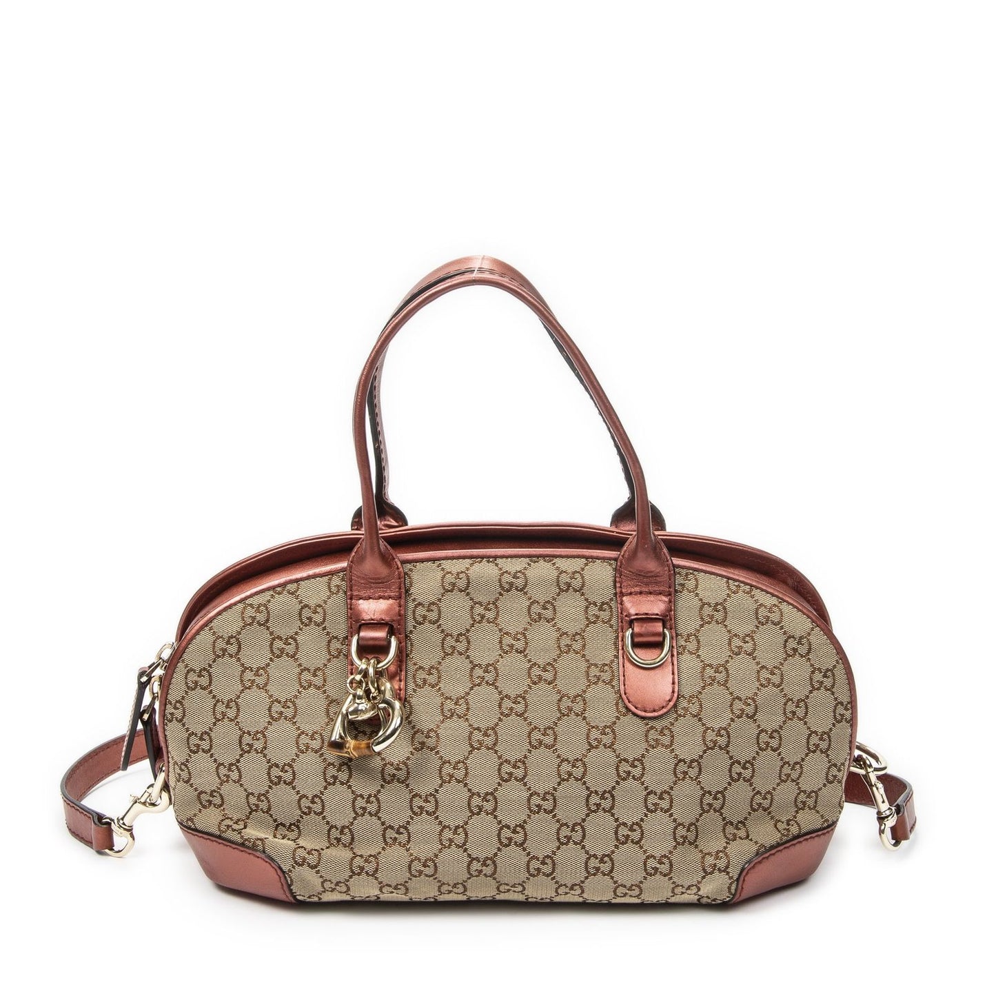 Gucci Heartbit Satchel Beige GG Canvas