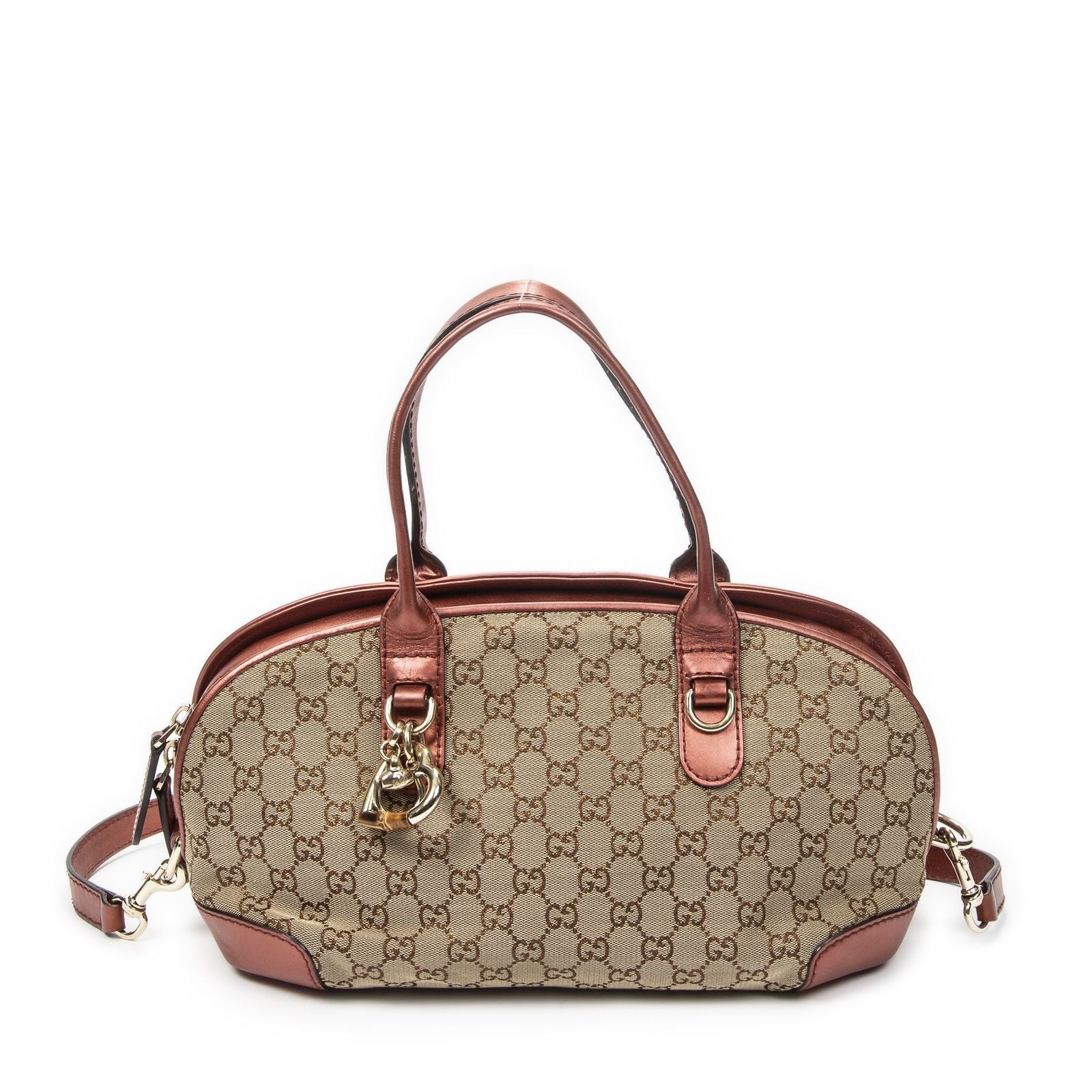 Gucci Heartbit Satchel Beige GG Canvas