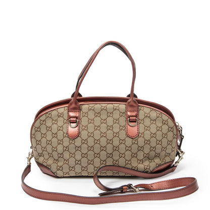 Gucci Heartbit Satchel Beige GG Canvas — view 5