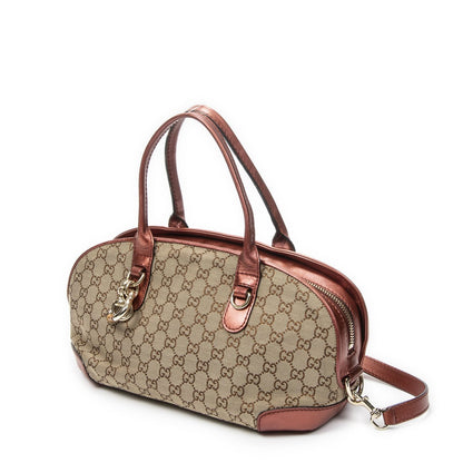 Gucci Heartbit Satchel Beige GG Canvas — view 2