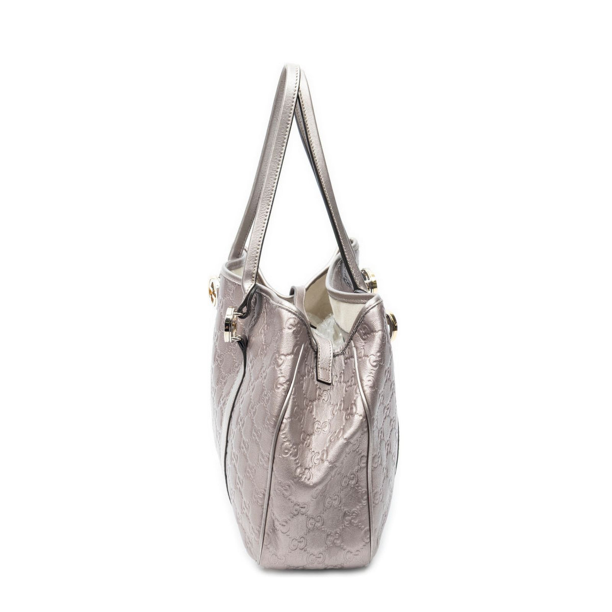 Gucci Twins Tote Metallic Pink Guccissima — view 3