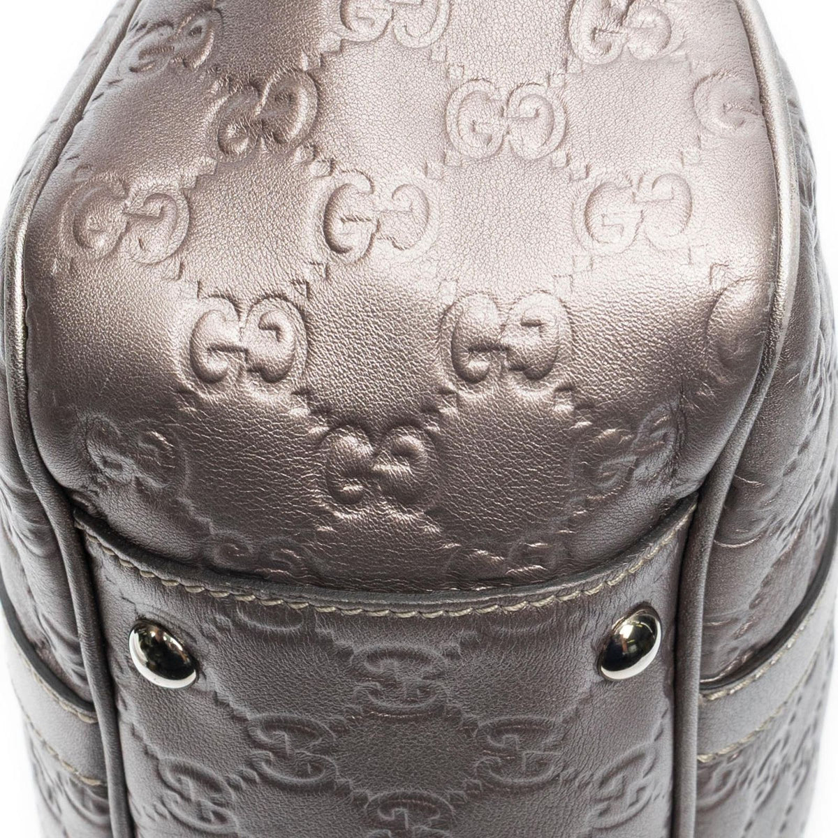 Gucci Twins Tote Metallic Pink Guccissima — view 8