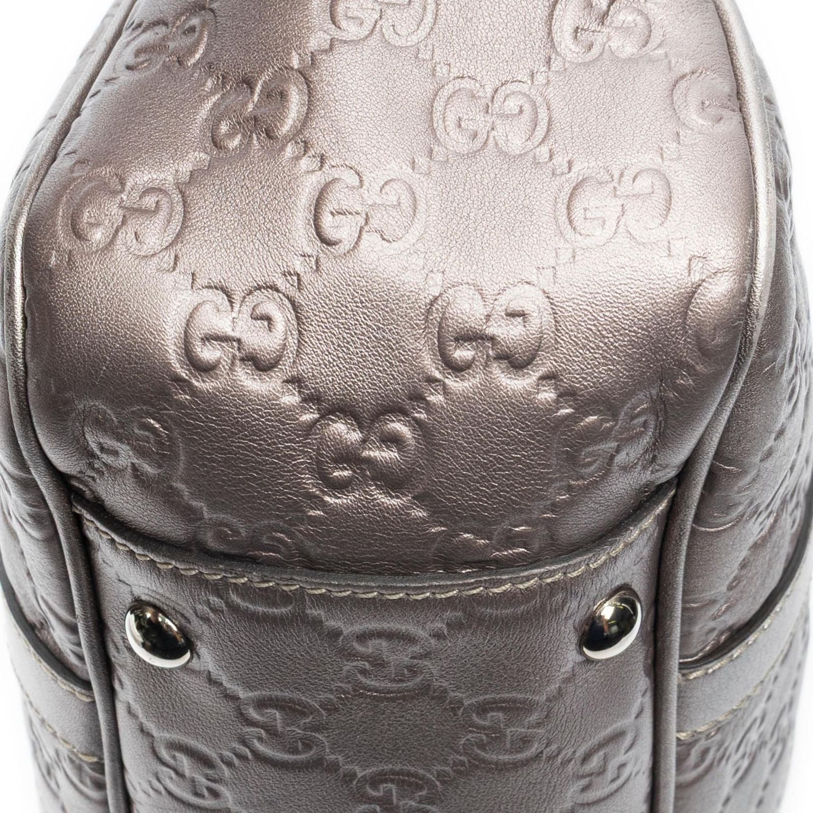 Gucci Twins Tote Metallic Pink Guccissima — view 8