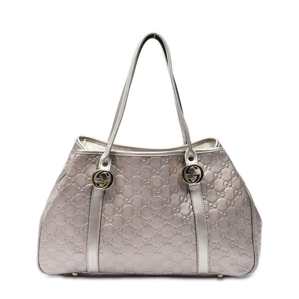 Gucci Twins Tote Metallic Pink Guccissima