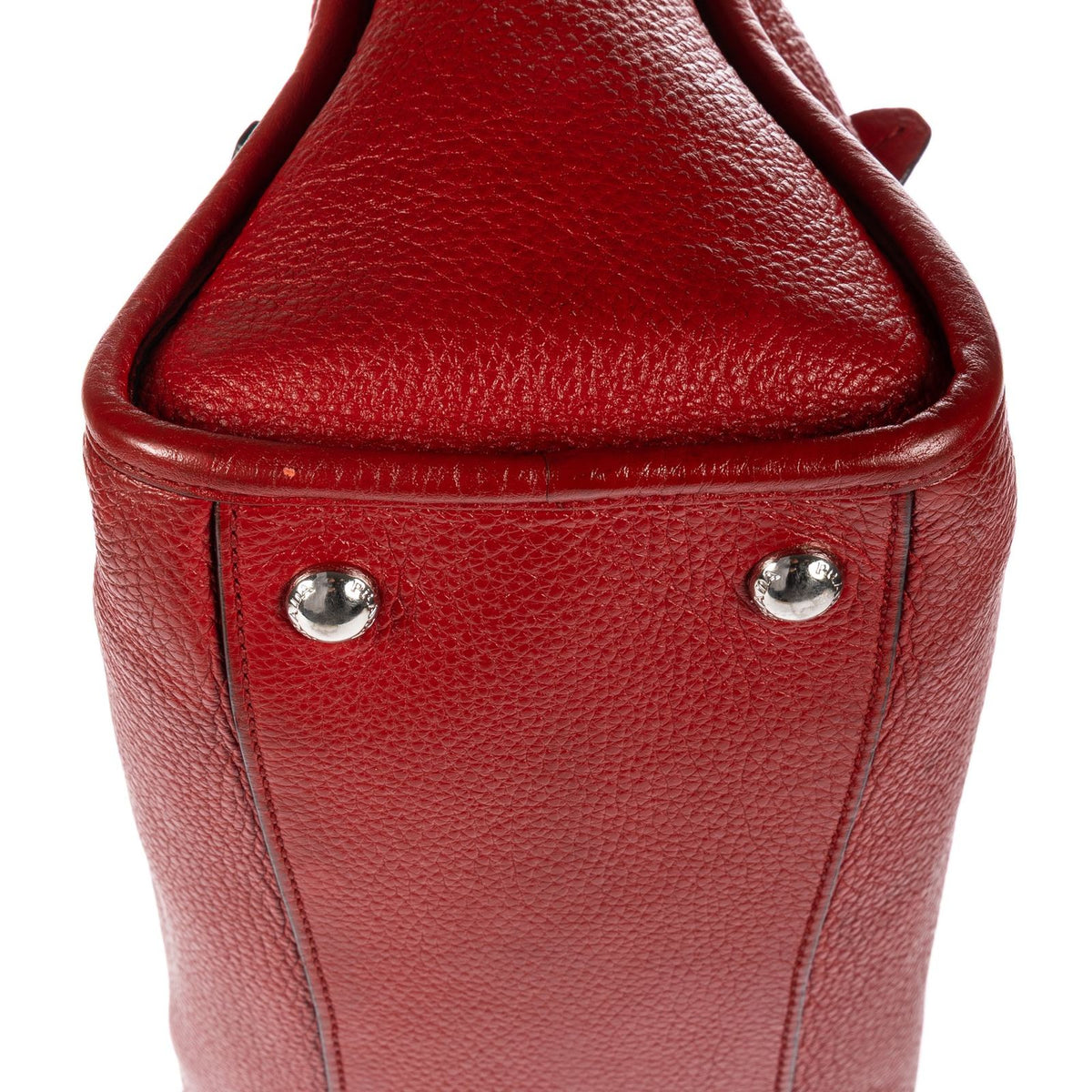 Prada Small Bauletto Boston Red Vitello Phoenix Shoulder Bag — view 7