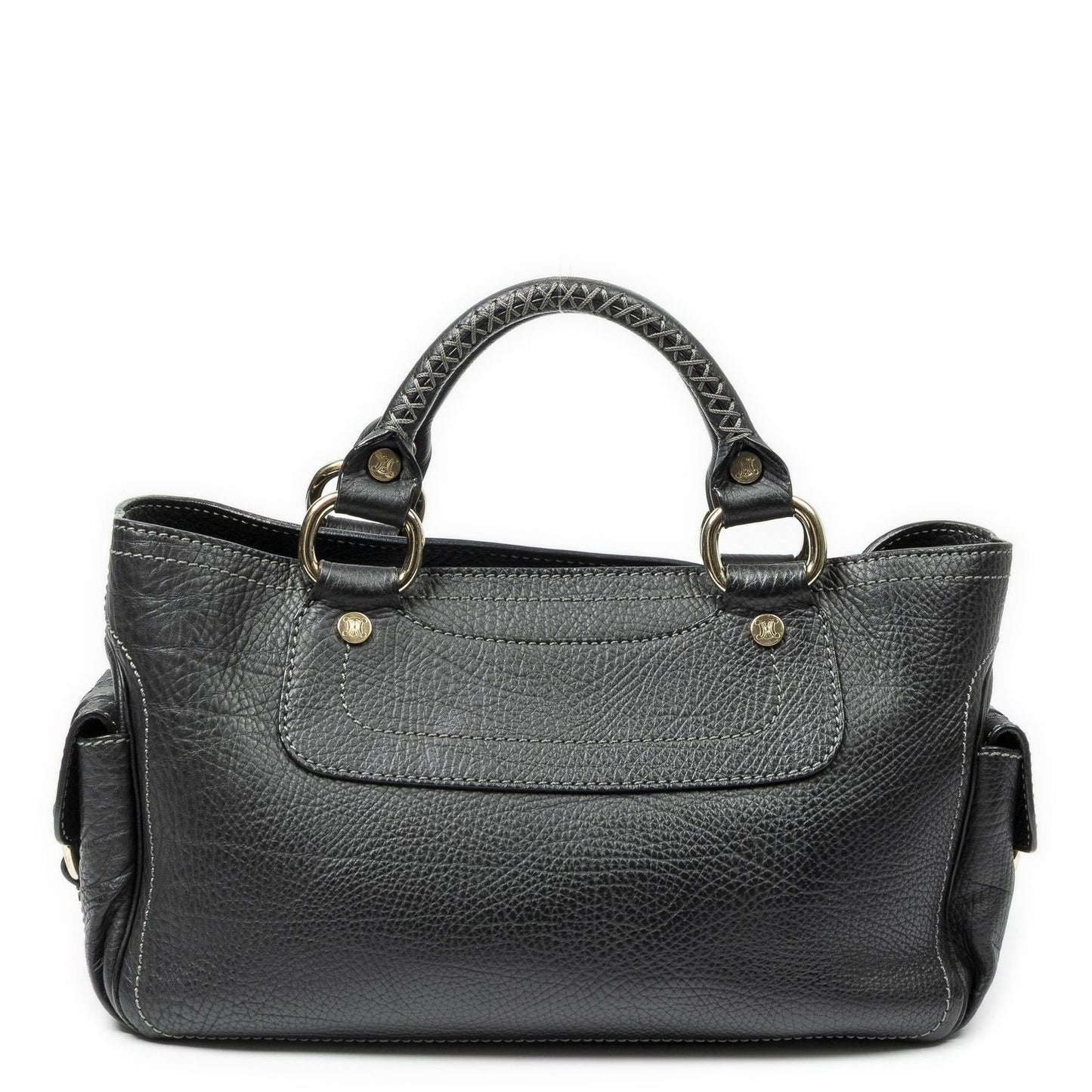 Celine Boogie Bag Black Grain Calfskin Leather — view 5