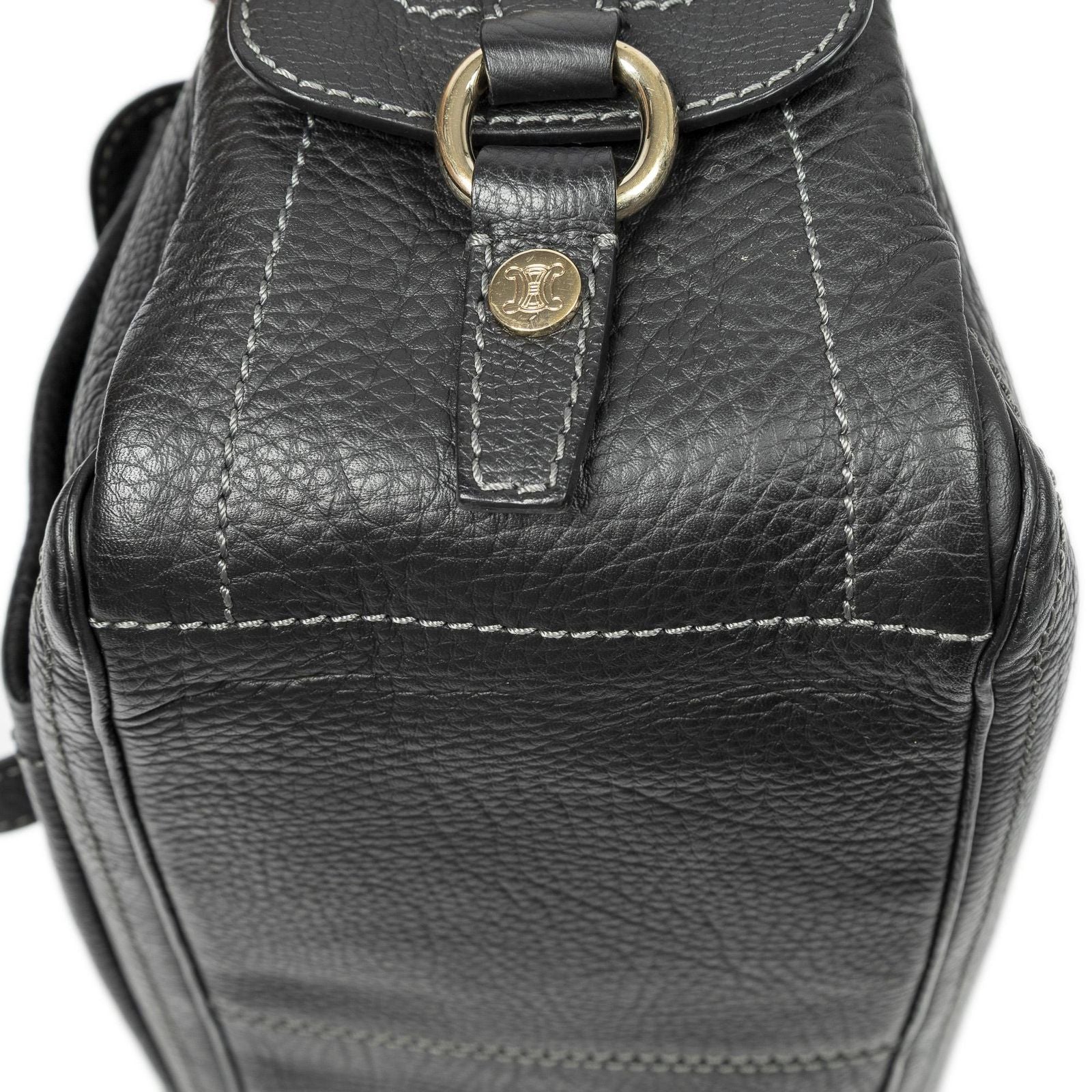 Celine Boogie Bag Black Grain Calfskin Leather — view 7