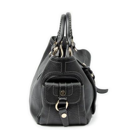 Celine Boogie Bag Black Grain Calfskin Leather — view 4