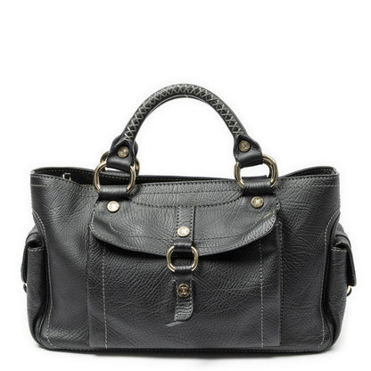 Celine Boogie Bag Black Grain Calfskin Leather