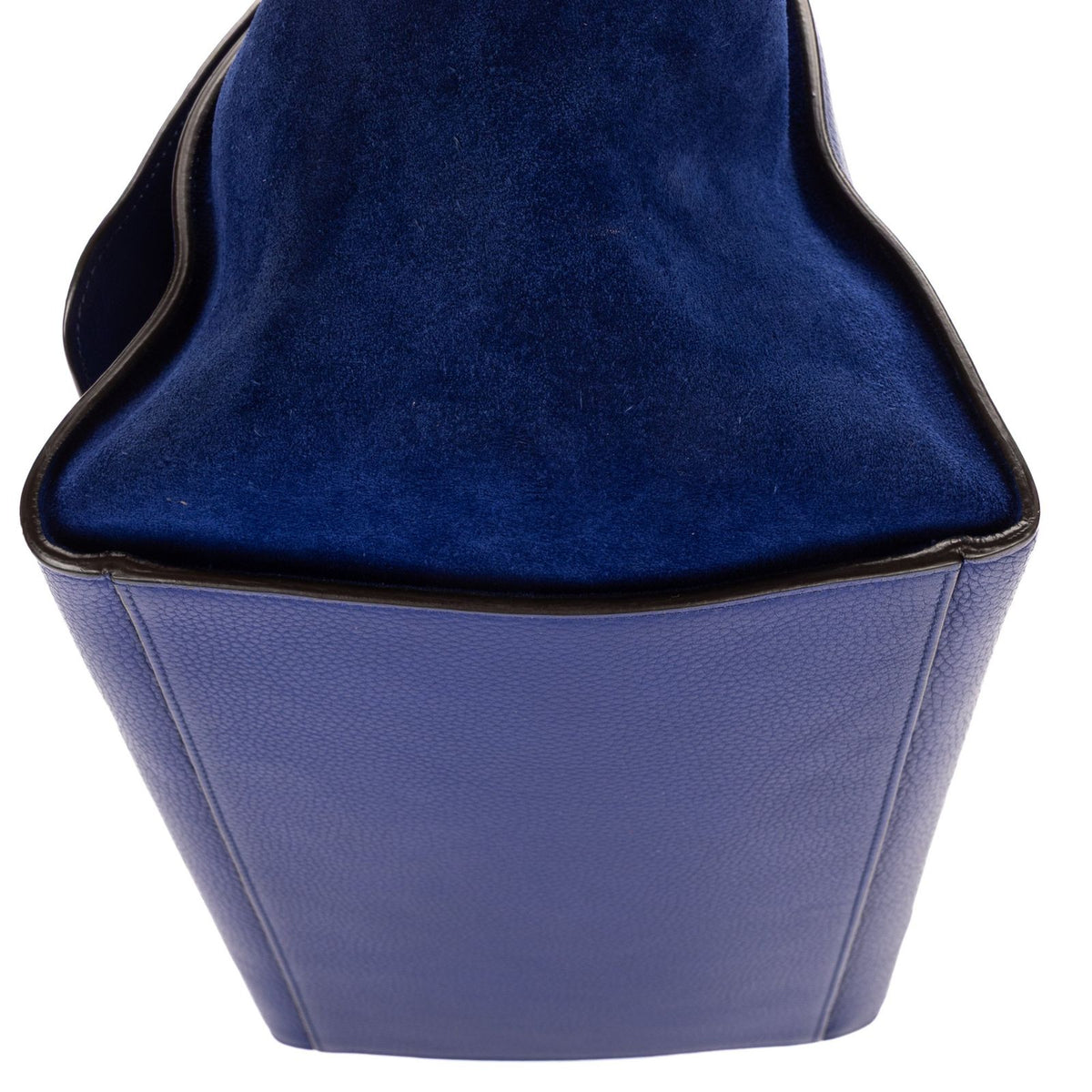 Celine Medium Trapeze Navy Calfskin Leather Shoulder Bag — view 7