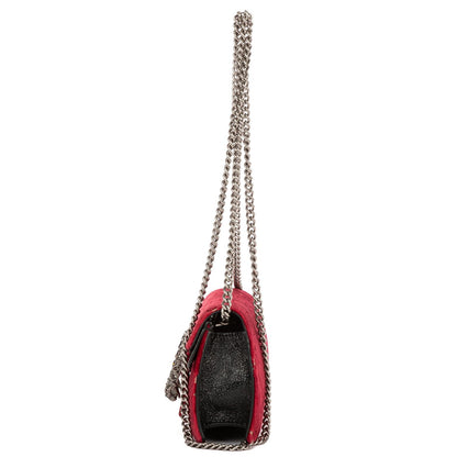 Gucci Mini Crystal Marmont Crossbody Red Black GG Canvas — view 3