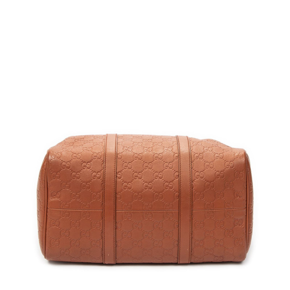 Gucci Medium Boston Orange Guccissima Handbag — view 6