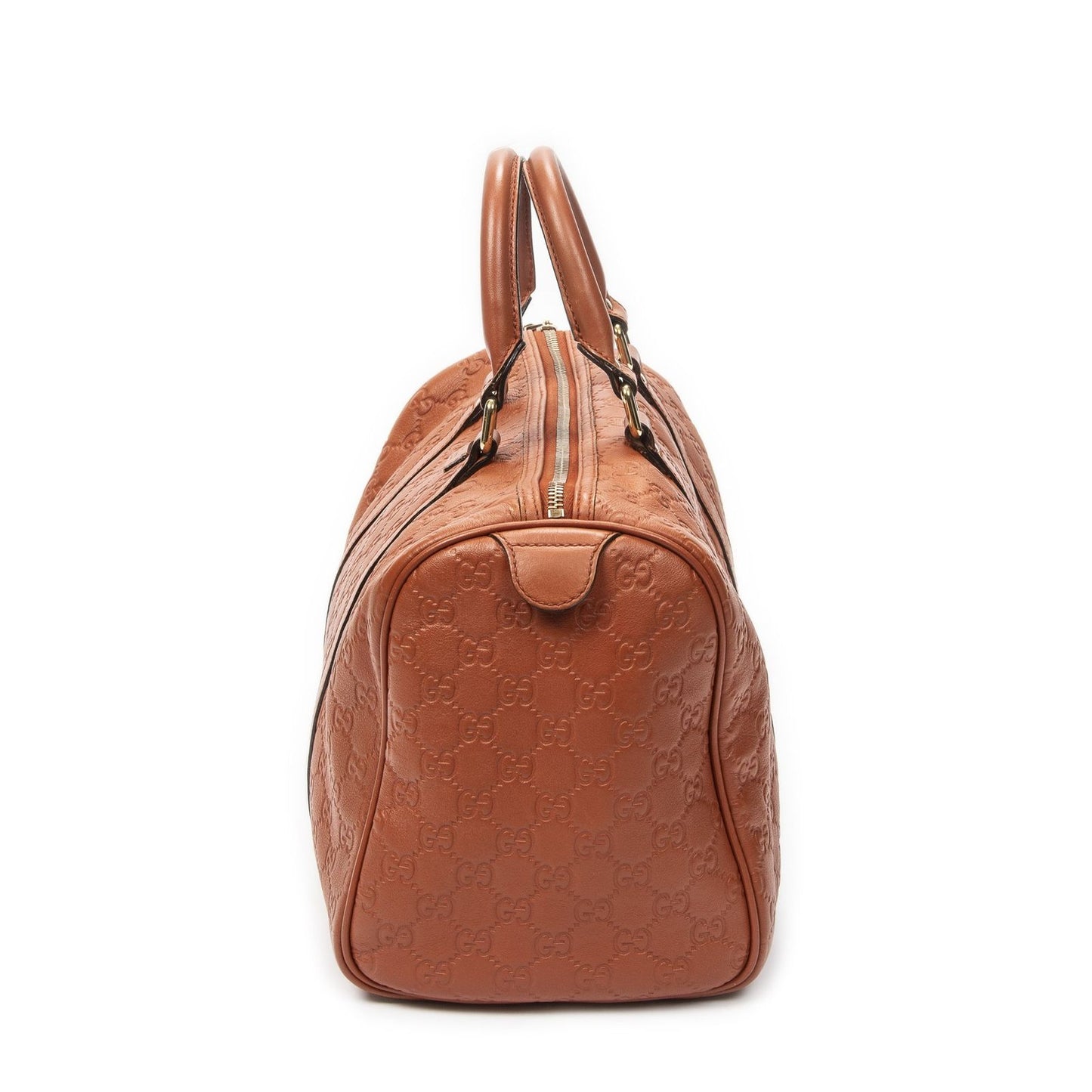 Gucci Medium Boston Orange Guccissima Handbag — view 3