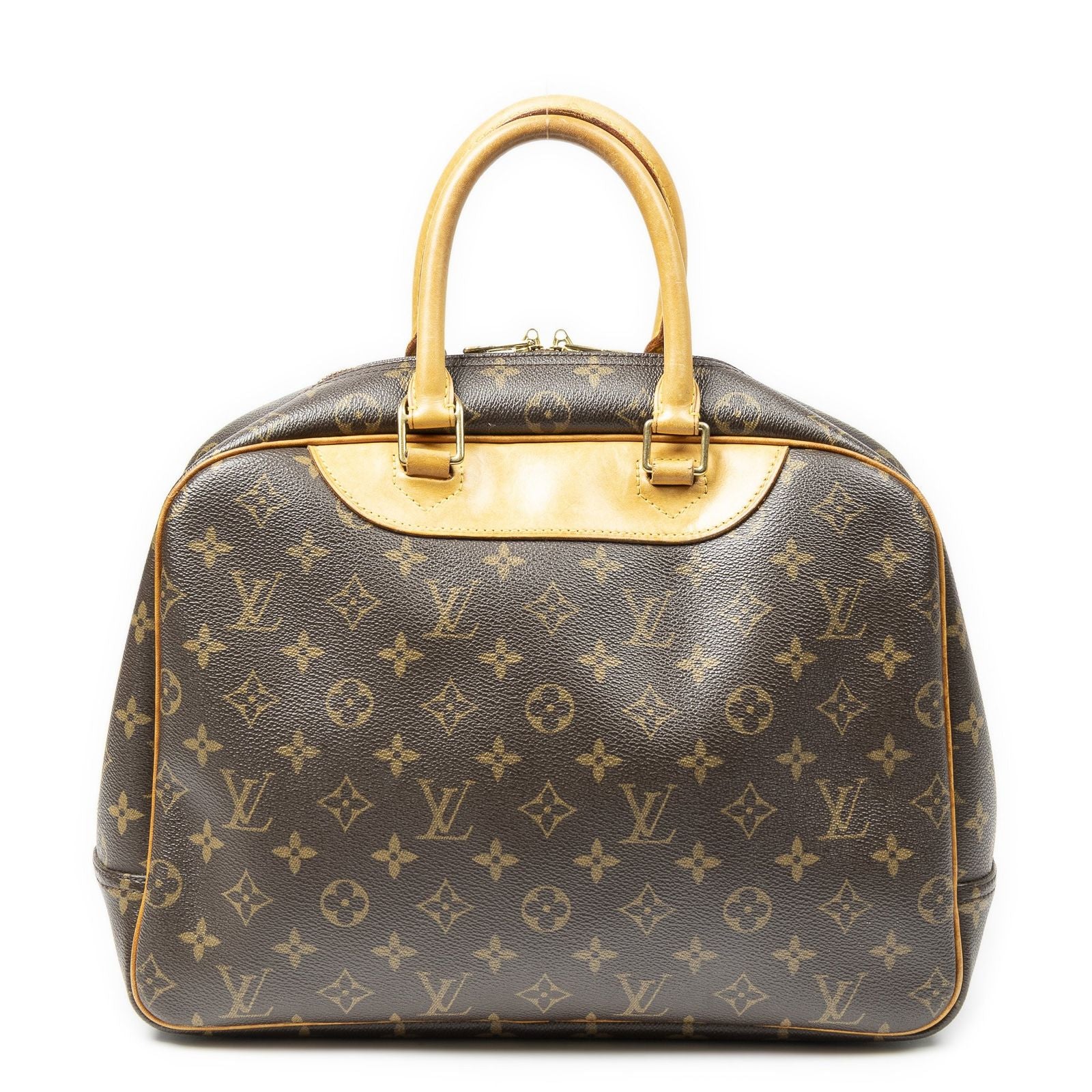 Louis Vuitton Deauville Brown Monogram Canvas Handbag — view 5