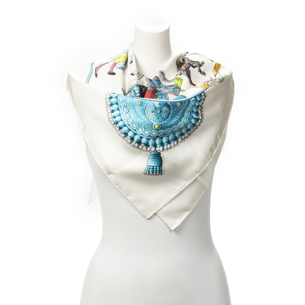 Hermes Scarf White